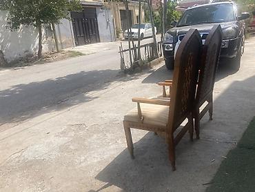 istolar: Qonaq otağı üçün, İşlənmiş, Qatlanmayan, rəng - Boz Stul — 2