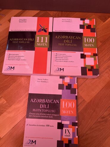 Kitablar, jurnallar, CD, DVD: Azərbaycan dili 100 mətn, 111mətn Kitablar təmizdi içi yazılı deyil