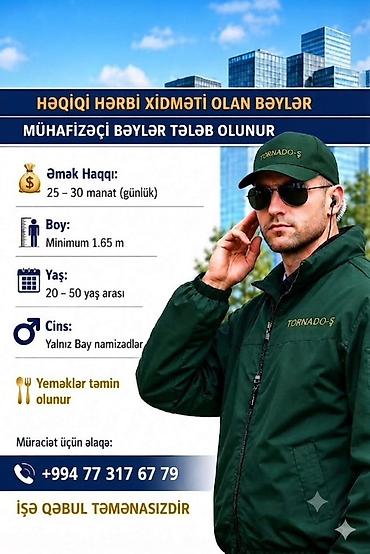 afsiant iş elanları: Mühafizəçi vakansiyası – yalnız həqiqi hərbi xidməti olan bəylər üçün — 1