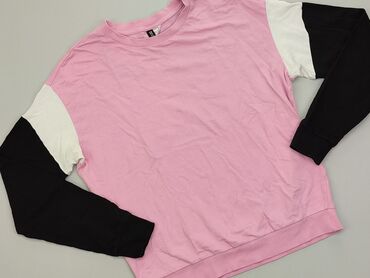 Bluzki: Bluza H&M, S (EU 36), stan - Idealny, wzór - Linia, kolor - Różowy
