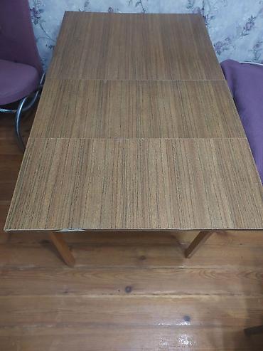 acılıb yığılan stol: Yığcam qatlanabilən masa - Material: ağac teksturalı MDF/LDSP səth — 1