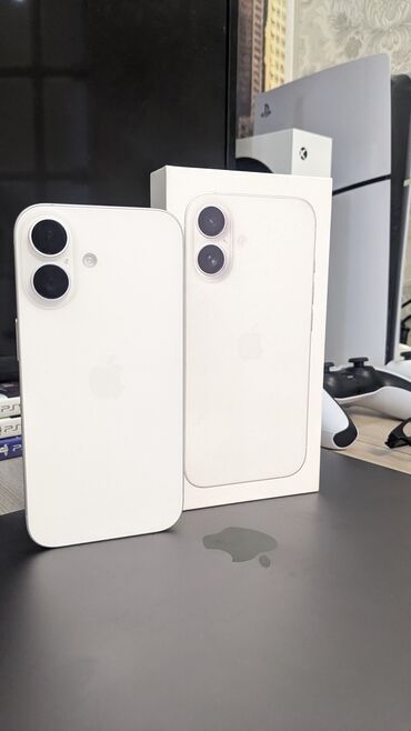 16 плюс: IPhone 16, 128 ГБ, Белый, Коробка, 100 %