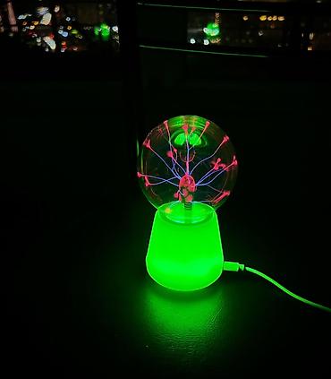 dekor masa: Plasma Top – 3 düym - Dekorativ interaktiv masa lampası: Şüşə kürə — 1