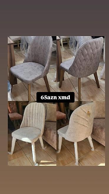 divan ikinci el: Yumşaq oturacaqlı taxta ayaqlı yemək stulu - Model: müasir dizaynlı — 1