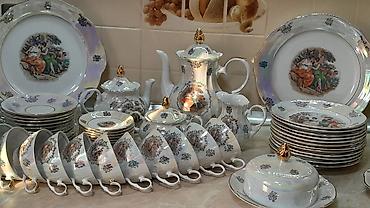 çay serviz: Çay dəsti, Farfor, 12 nəfərlik, Almaniya — 2