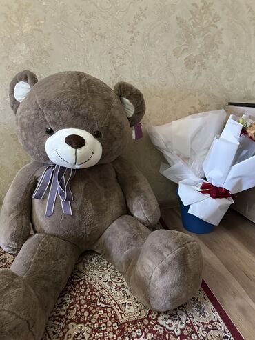 детский карнавальный костюм снегурочки: Огромный плюшевый медведь. - Рост: 2 метр (выше взрослого человека, с
