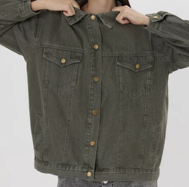 Джинсовые куртки: Джинсовая куртка, Свободная модель, С вышивкой, Все размеры — 4