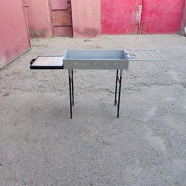 mini manqal: Metall manqal / 75 uzunu 40 eni 15 şiş gedir istənilən ölçüdə sifariş — 2