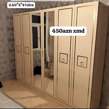boy guzguler: Yeni, 5 qapı, Güzgülü, Bej, Açılan, Düz dolab — 1