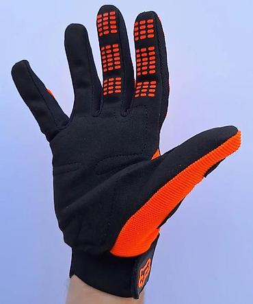 Oprema za bicikliste: FOX motocross/riderske rukavice – narandžasto/crne - Gornji deo od — 3