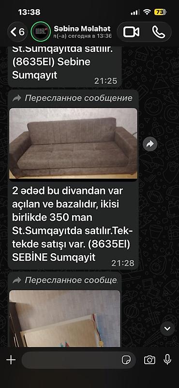 saatların satışı: - Yemək masası və 6 ədəd oturacaq dəsti. Masa açılan deyil. Yüngül — 2