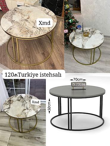 yumru taxt: Yumru masa, Açılmayan, Təkərsiz, Türkiyə, Zəmanətsiz — 1