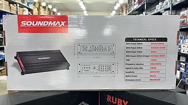 аудио усилитель купить: SOUNDMAX SX-LM5065.5 – 5 kanallı hibrid avtomobil gücləndiricisi — 3