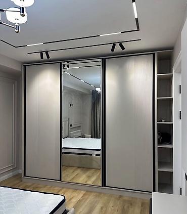 paltar dolablar: Məhsul: Güzgülü sürgülü qapılı qarderob - Dizayn: Minimalist və — 1