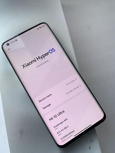 Уюлдук телефондор жана аксессуарлар: Xiaomi, Mi 10 Ultra, Колдонулган, 128 ГБ, түсү - Кара, 2 SIM — 2