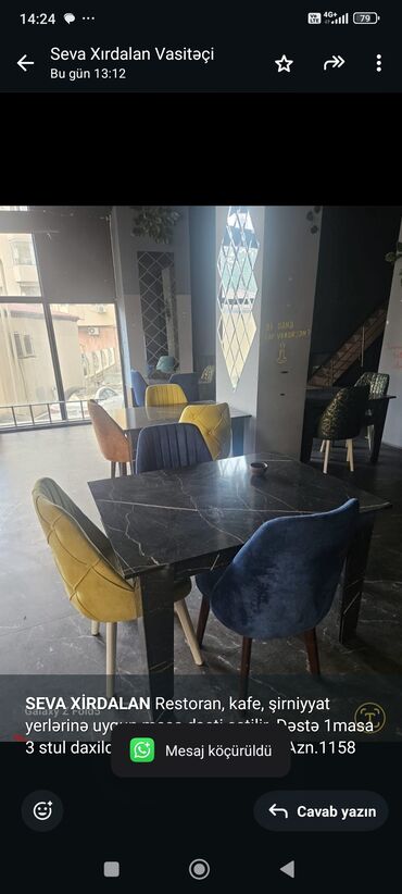 Sifarişlə divanlar: *SEVA XİRDALAN* Restoran, kafe, şirniyyat yerlərinə uyqun masa dəsti