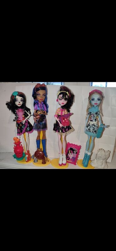 alcatel pop c3 4033x: Monster High temalı kukla dəsti - 4 ədəd kolleksiya kuklası: müxtəlif