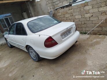 arx açan: Hyundai Sonata sedan - Korpus: ağ rəng, 4 qapı, sedan kuzov - Nömrə
