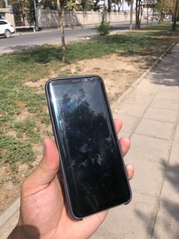 аниме чехлы: Samsung Galaxy S8 Plus, Колдонулган, 64 ГБ, түсү - Боз, 1 SIM, 2 SIM