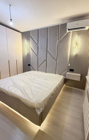 Спальные гарнитуры: Спальный гарнитур, Двуспальная кровать, цвет - Бежевый — 1