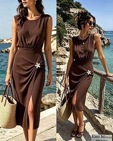 baletanke devojcice: Elegantna midi letnja haljina Emi Moda – Made in Italy - Kroj: bez — 7