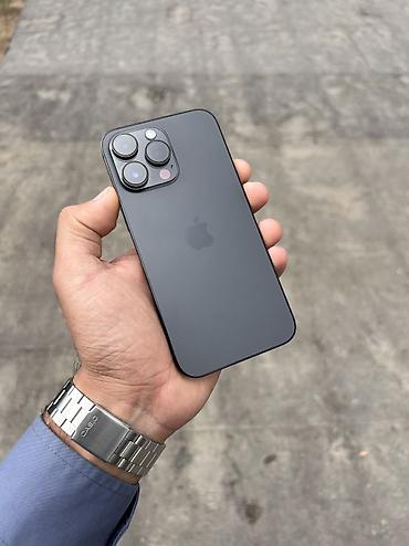 iphone 14 pro max 2ci el: IPhone 14 Pro Max, 256 GB, Jet Black, Face ID, Zəmanət, Simsiz şarj — 1