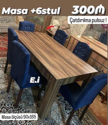 стул для пианино: Qonaq otağı üçün, Yeni, 6 stul