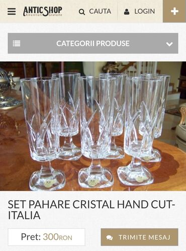 Ostali antikviteti: Case kristal rucni rad za vino Italija 1950g+. Case komada 6 u — 2
