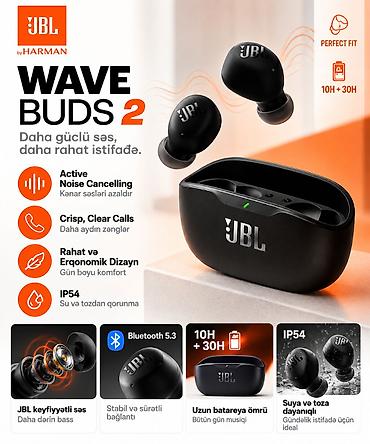 jbl 770: JBL Wave Buds 2 simsiz qulaqlıqlar - Daha güclü səs, rahat istifadə - — 1