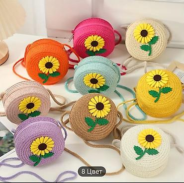 Другие сумки: Летняя детская сумка. Соломенная сумка через плечо для девочек — 2