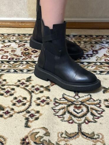 обувь зима: Сапоги, 39, цвет - Черный