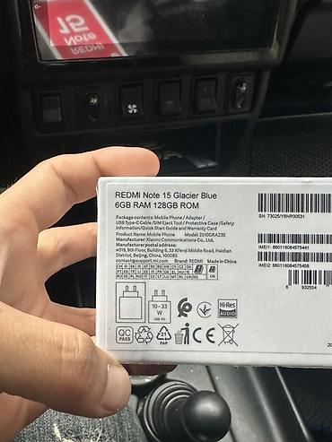 note 15 pro max: Redmi 128 GB, rəng - Göy, Zəmanət — 2