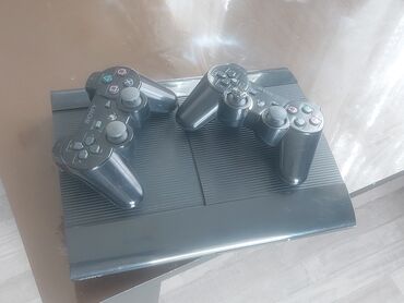hdd usb: Sony PlayStation 3 (Super Slim) oyun konsolu + 2 ədəd DualShock 3