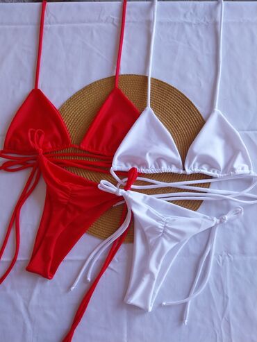 Kupaći kostimi: S (EU 36), Likra, Jednobojni, bоја - Crvena — 1