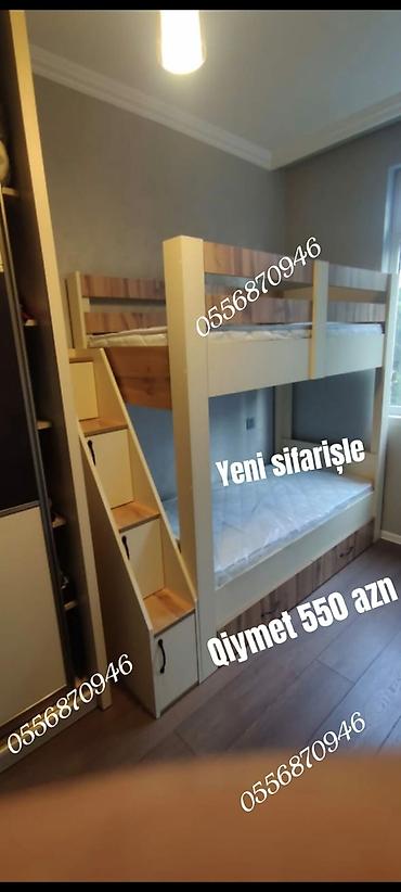 usaq yataqlari: Oğlan və qız üçün, Yeni, Çarpayı, Matras ilə, Siyirməli, Laminat — 10