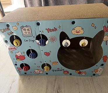 котик: Игровой домик-коврик для кошек 2-в-1 - Многофункциональный модуль — 1