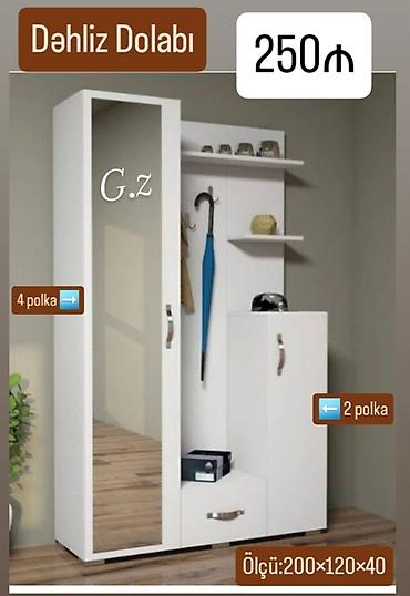 Dəhliz dolabları: Dəhliz dolabı – praktiki və funksional dizayn - Rəng: ağ - Ölçü: 200 — 1