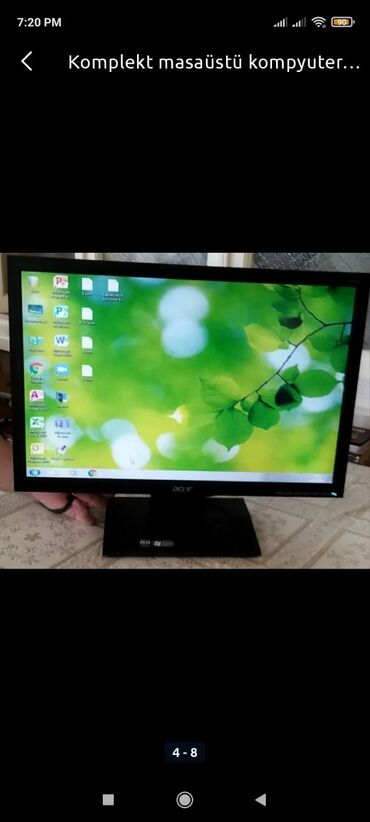 monitor 19: İlk istifadəçi özüm olmuşam, çox səliqəli istifadə olunub. Acer