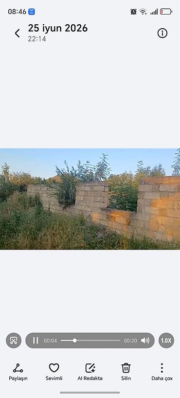 ev: Quba rayonu Xucbala kəndində içində yarımtikili olan 10 sot torpaq — 1