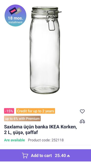 suse banka satisi: Saxlama üçün banka İkea Korken 2L
5 gün işlətilib
#Ikea #litr