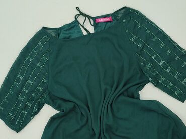 zielone bluzki z krótkim rękawem: Indiska, Women's blouse, size S (EU 36)