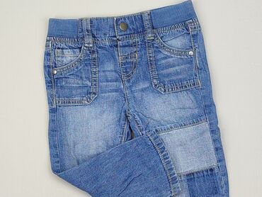 legginsy versace jeans couture: Spodnie jeansowe, F&F, 9-12 m, stan - Dobry