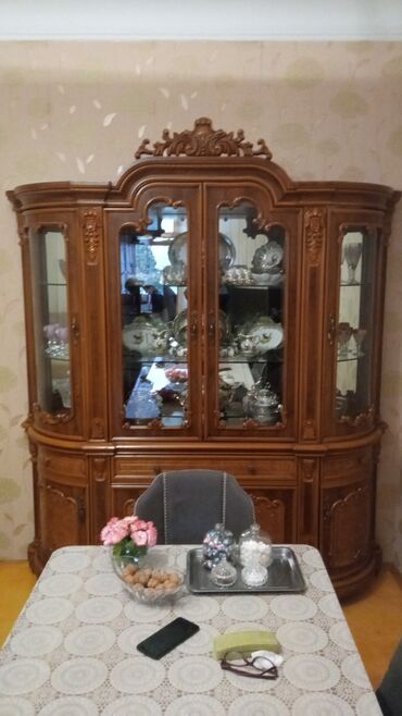 кухонная мебель в баку цены: Klassik üslubda yemək otağı mebel dəsti - Material: kütləvi ağac
