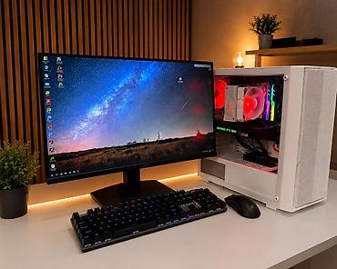 ipad min 5: Ağ rəngdə case Ryzen 5 5600X 16 GB Ram Gskill RGB 12 GB RTX 3060 — 1
