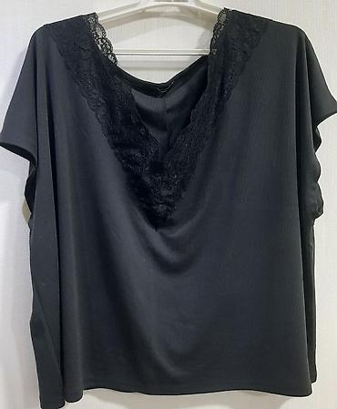 planşet alıram: Vero Moda Curve qara bluz/top - Model: VMBIA SS Lace Top JRS GA BF — 1