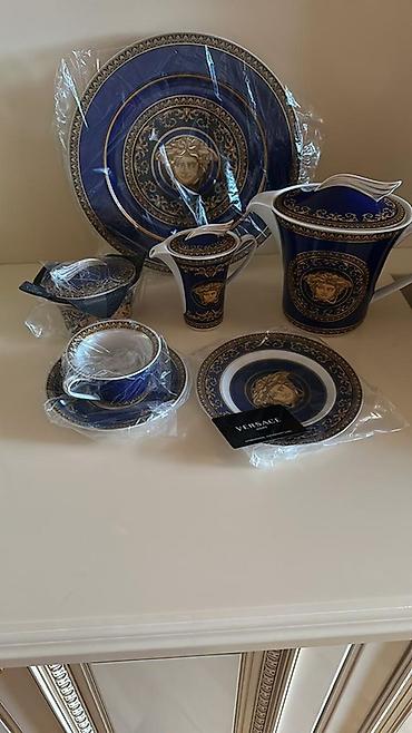 versace pastel: Çay dəsti, rəng - Göy, Farfor, Versace — 1