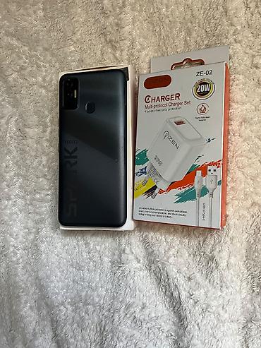 redmi pad 7: Tecno Spark 7, 32 GB, rəng - Qara, Sensor — 2