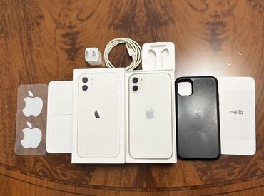 Apple iPhone: IPhone 11, 128 GB, Ağ, Zəmanət, Simsiz şarj, Face ID
