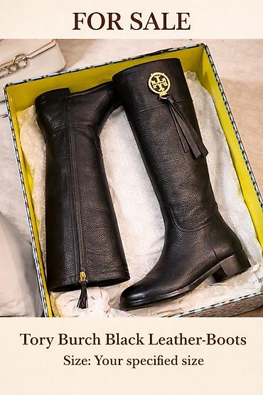 Сапоги: Tory Burch qadın çəkmələri - Ölçü: 37 - Material: həqiqi dəri — 1