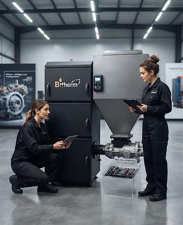 Bitherm котел автоматический 25 кВт . 100 -250 м2. польская поворотная